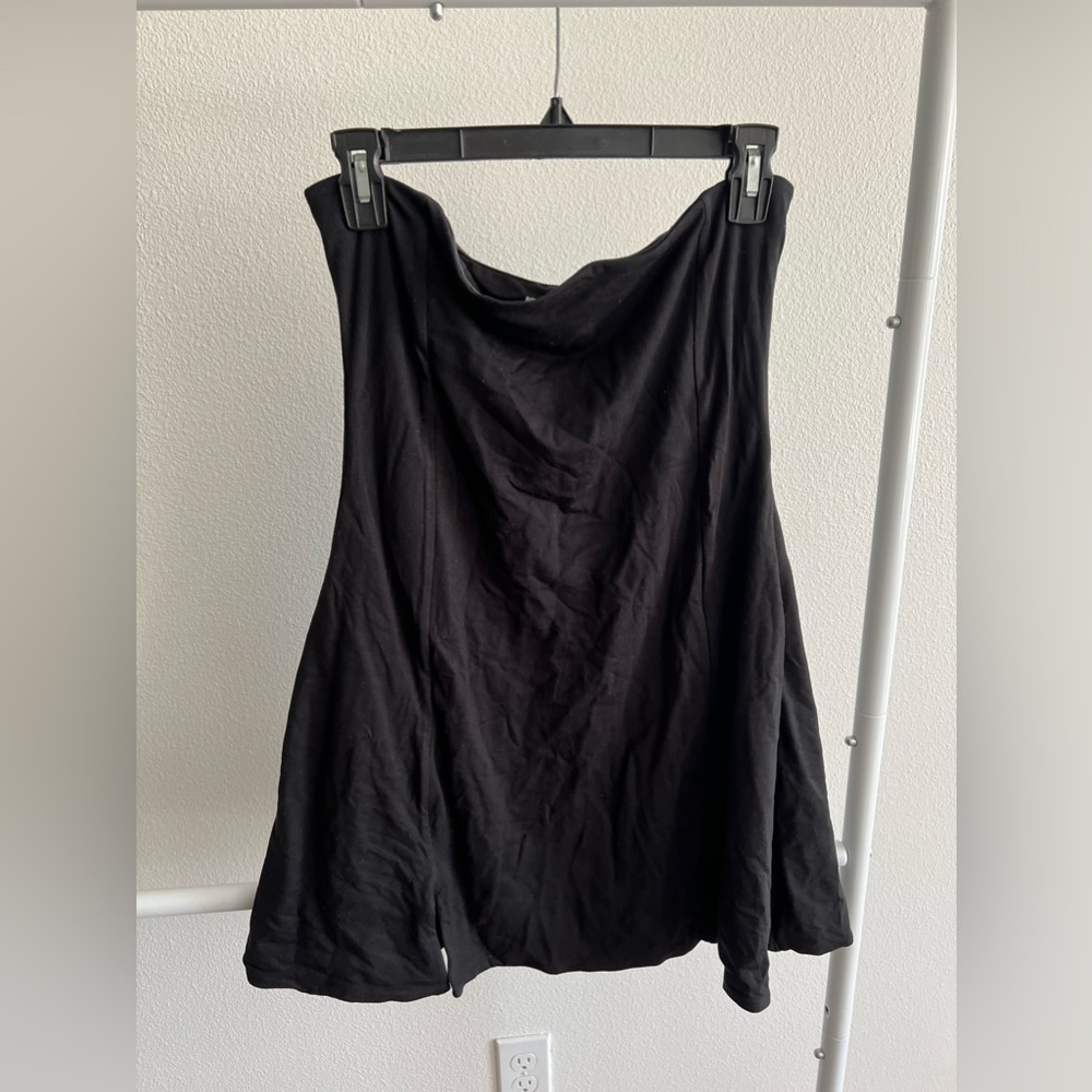 Oh Polly Black Mini Dress With a small slit - Size 12